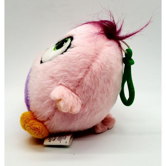 Angry Birds Hatchlings Plush 4 Inch Pink Purple Bird Backpack Clip by Rovio 2018 - Picture 3 of 5